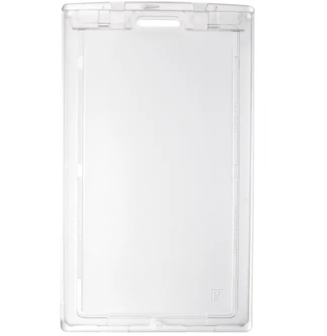 ID Plastic Card Holder Clear/Frosted Lockable Portrait CH-IDCW509 - Pkt 100