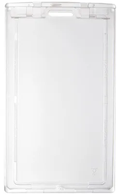 ID Plastic Card Holder Clear/Frosted Lockable Portrait CH-IDCW509 - Pkt 100