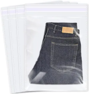 iMailer - 100 Pcs - 13" x 15" Clear Large Cellophane Bags - Resealable Self Sealing Cello Poly Bags for Prints, Photos, Documents, Clothing, T-Shirt