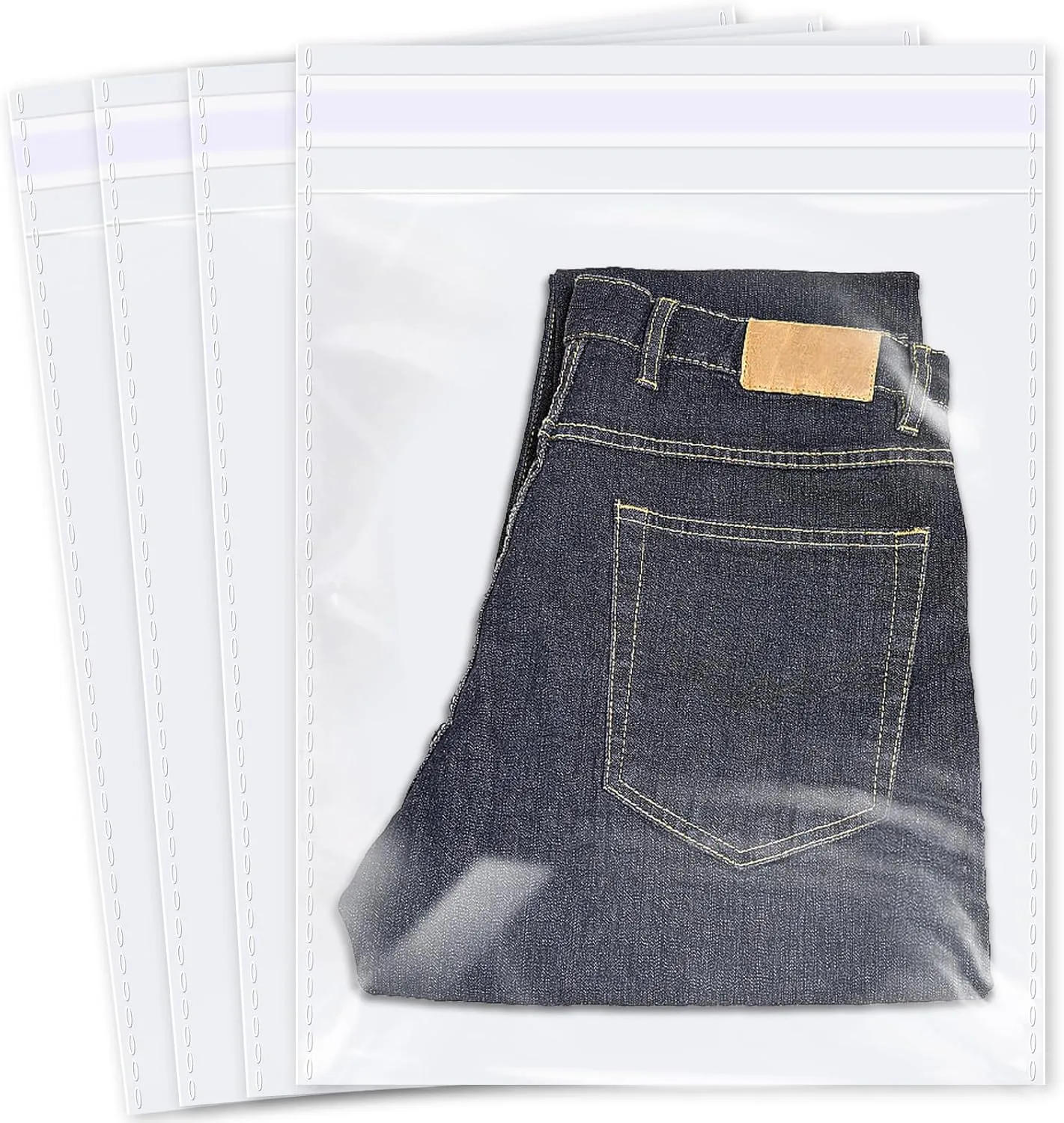 iMailer - 100 Pcs - 13" x 15" Clear Large Cellophane Bags - Resealable Self Sealing Cello Poly Bags for Prints, Photos, Documents, Clothing, T-Shirt