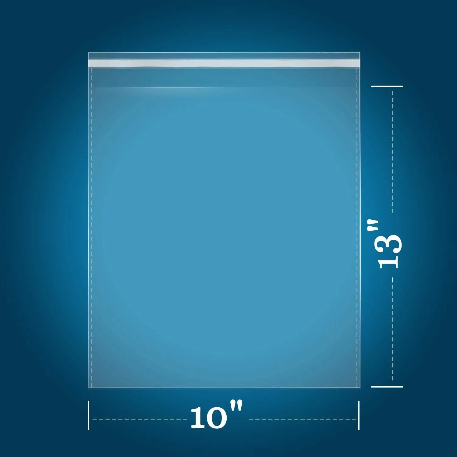 iMailer - 1000 Pack - 10" x 13" Clear Cellophane Bags Self Seal- Cello Large Resealable Plastic Poly Bags for Prints, Photos, Documents, Clothing, T-Shirt