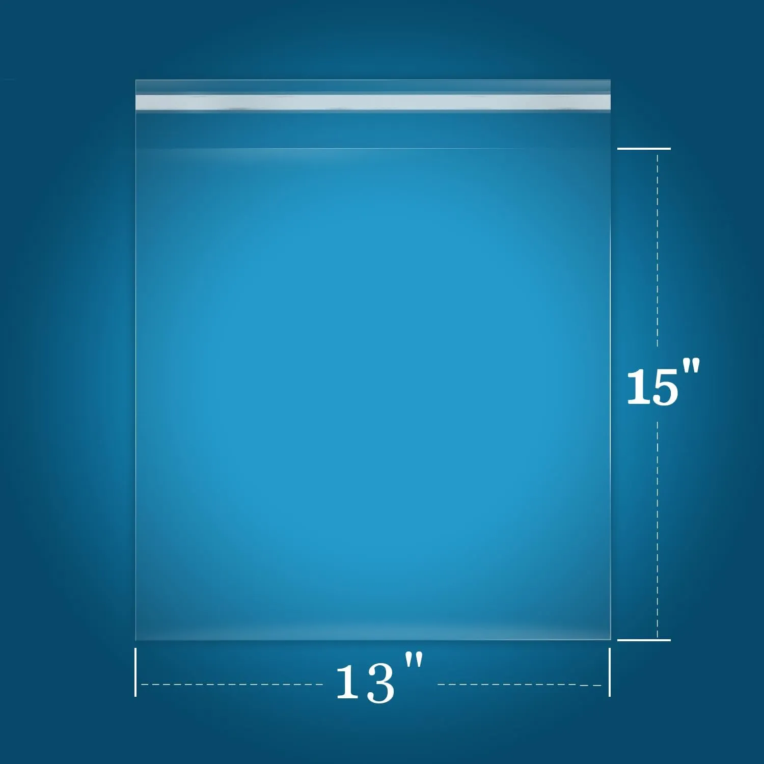 iMailer - 1000 Pack - 13" x 15" Clear Cellophane Bags Large -Self Seal Cello Resealable Plastic Poly Bags for Clothing, T-Shirts, Pants