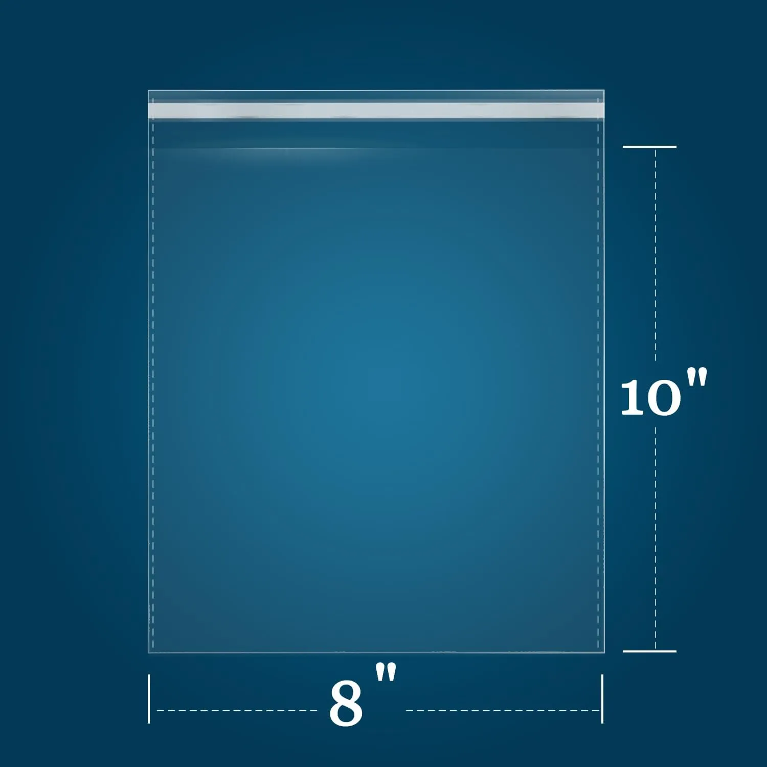 iMailer - 1000 Pack - 8" x 10" Self Sealing Cellophane Bags - Clear Cello Resealable Plastic Poly Bags for Art Prints, Packaging, Photo, Jewelry