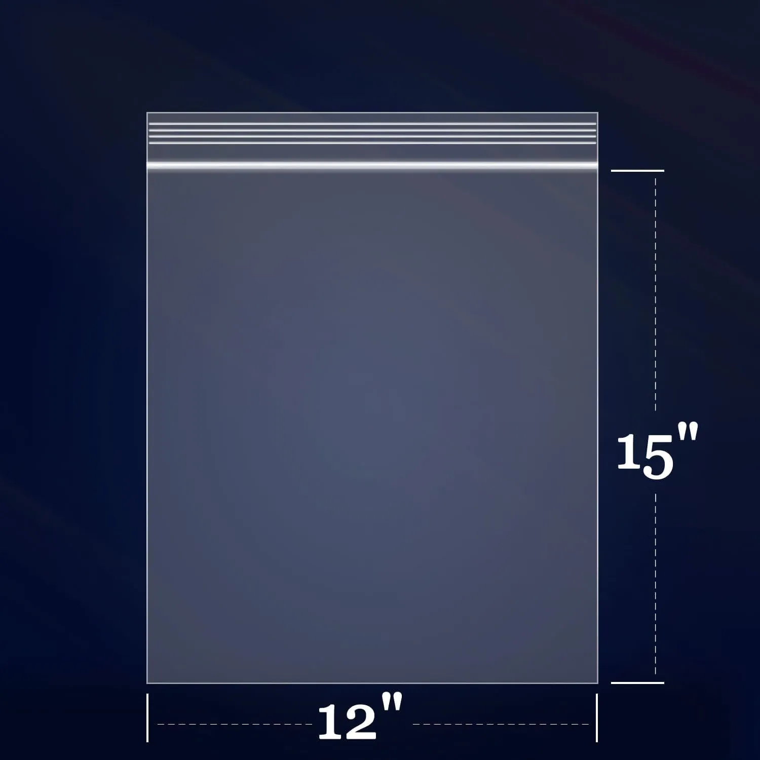 iMailer - 200 Count - 12" x 15" Large Zip Bags - 2 Mil Reclosable Zip Plastic Poly Bags with Lock Seal Zipper for Storage, Clothing, T-Shirts, Pants