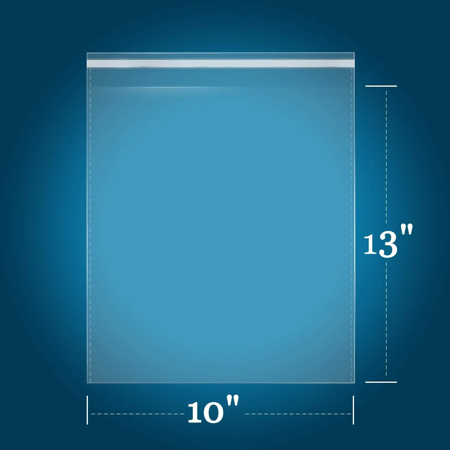 iMailer - 500 Pack - 10" x 13" Clear Cellophane Bags Self Seal- Cello Large Resealable Plastic Poly Bags for Prints, Photos, Documents, Clothing, T-Shirt