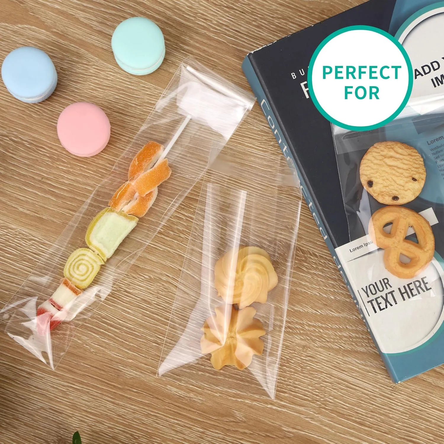 iMailer - 500 Pack - 4" x 6" Self Sealing Cellophane Bags- Clear Small Poly Bags for Cookie, Treats, Party Favors, Photo, Jewelry