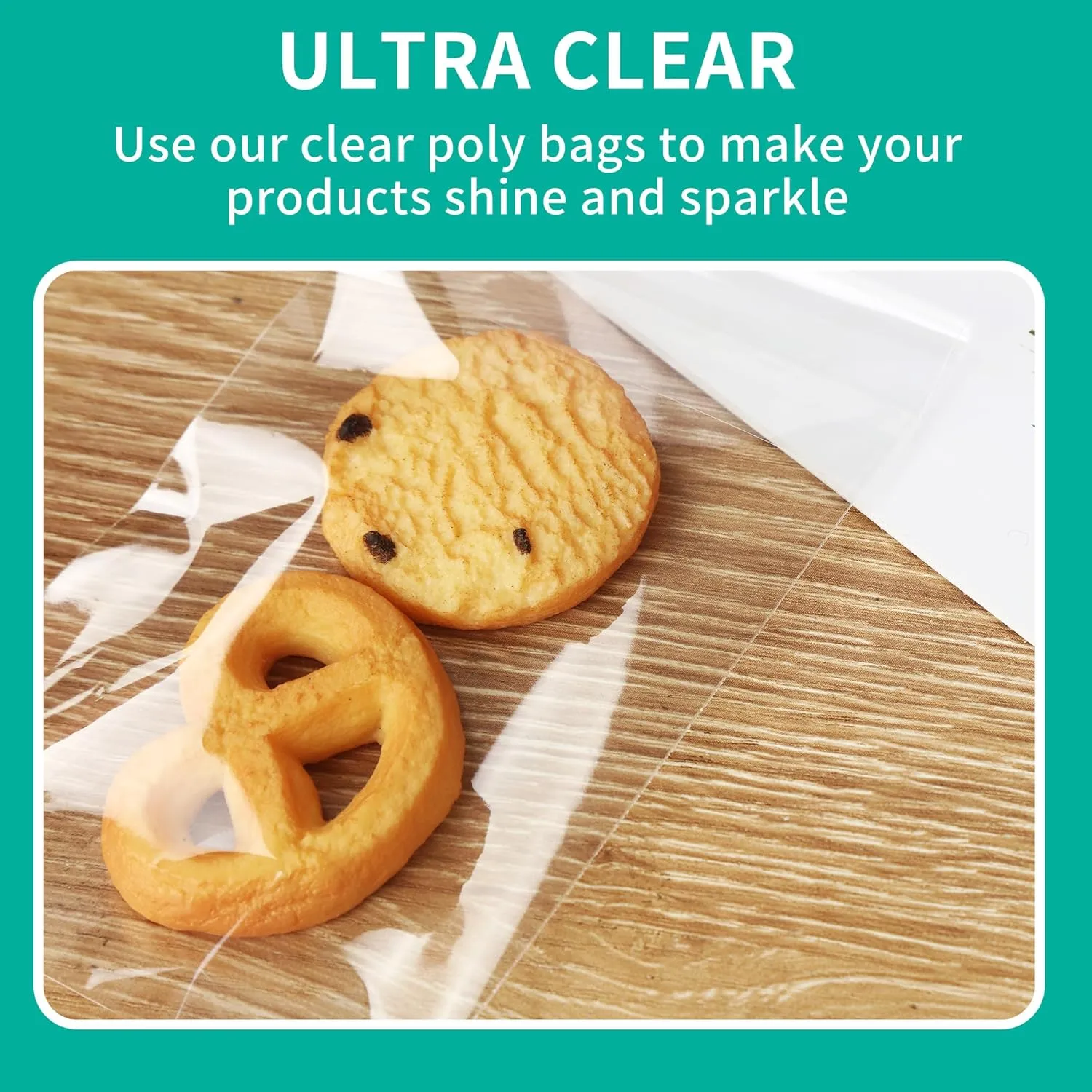 iMailer - 500 Pack - 4" x 6" Self Sealing Cellophane Bags- Clear Small Poly Bags for Cookie, Treats, Party Favors, Photo, Jewelry