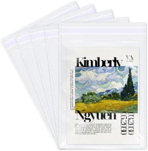 iMailer - 500 Pcs - 8" x 10" Clear Plastic Cellophane Bags - Resealable Self Sealing Cello Bags for Artwork Cards & Envelopes, Photo, Prints, Candies