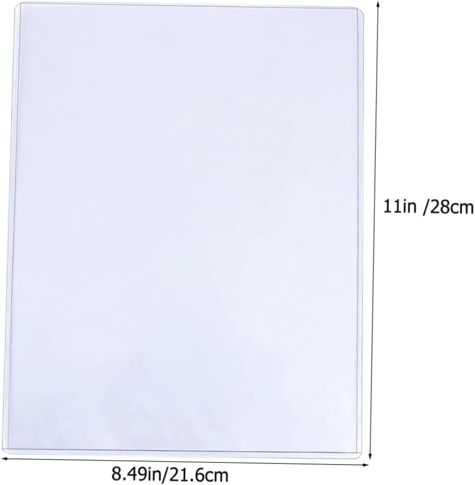 IMIKEYA 12pcs Trading Photo Sleeves No Holes Sheet Protectors for Game Card Photo Covers Simple Style Portable Easy to Clean