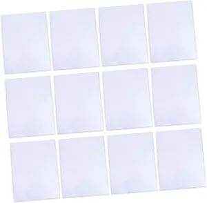 IMIKEYA 12pcs Trading Photo Sleeves No Holes Sheet Protectors for Game Card Photo Covers Simple Style Portable Easy to Clean