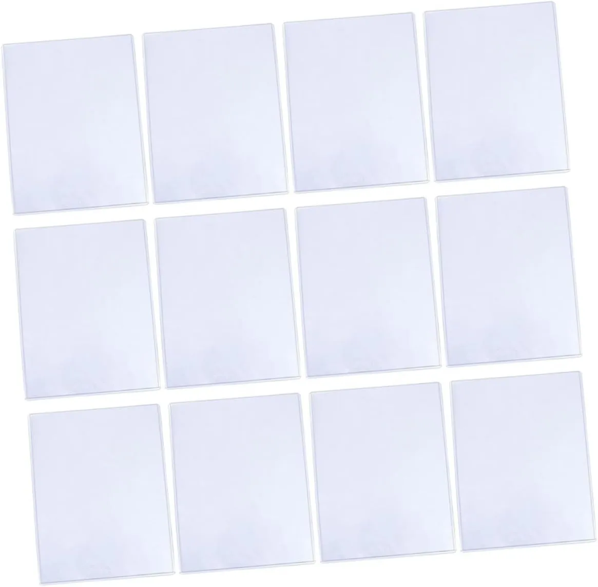 IMIKEYA 12pcs Trading Photo Sleeves No Holes Sheet Protectors for Game Card Photo Covers Simple Style Portable Easy to Clean