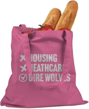 Indica Plateau Housing Healthcare Dire Wolves Cotton Canvas Tote Bag