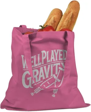 Indica Plateau Well Played Gravity Funny Disability Cotton Canvas Tote Bag