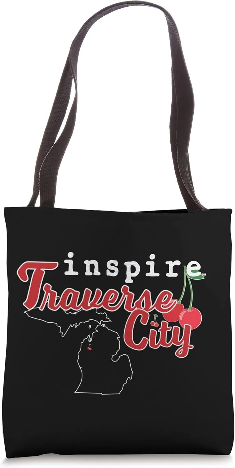 inspire Traverse City Michigan Travel Destination Tote Bag