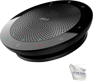 Jabra Speak 510 Bluetooth USB Speakerphone - Teams Version Speaker for Laptop, Mobile - Enhances Conferencing Audio, Phone Calls, Ideal for Zoom w Cloth, Gold Support Plan