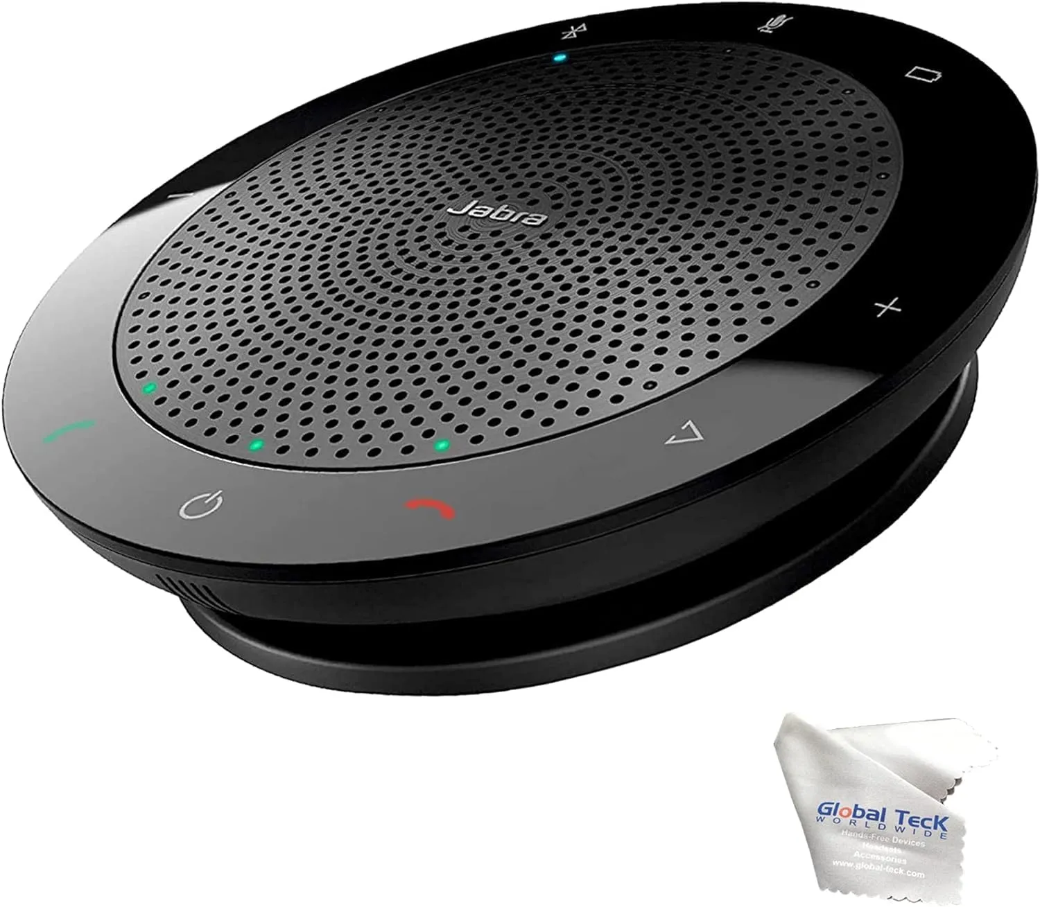 Jabra Speak 510 Bluetooth USB Speakerphone - Teams Version Speaker for Laptop, Mobile - Enhances Conferencing Audio, Phone Calls, Ideal for Zoom w Cloth, Gold Support Plan