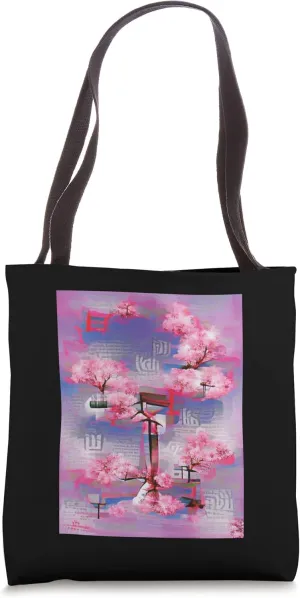 Japanese Street Wear Aesthetic Vaporwave Abstract Art Tote Bag
