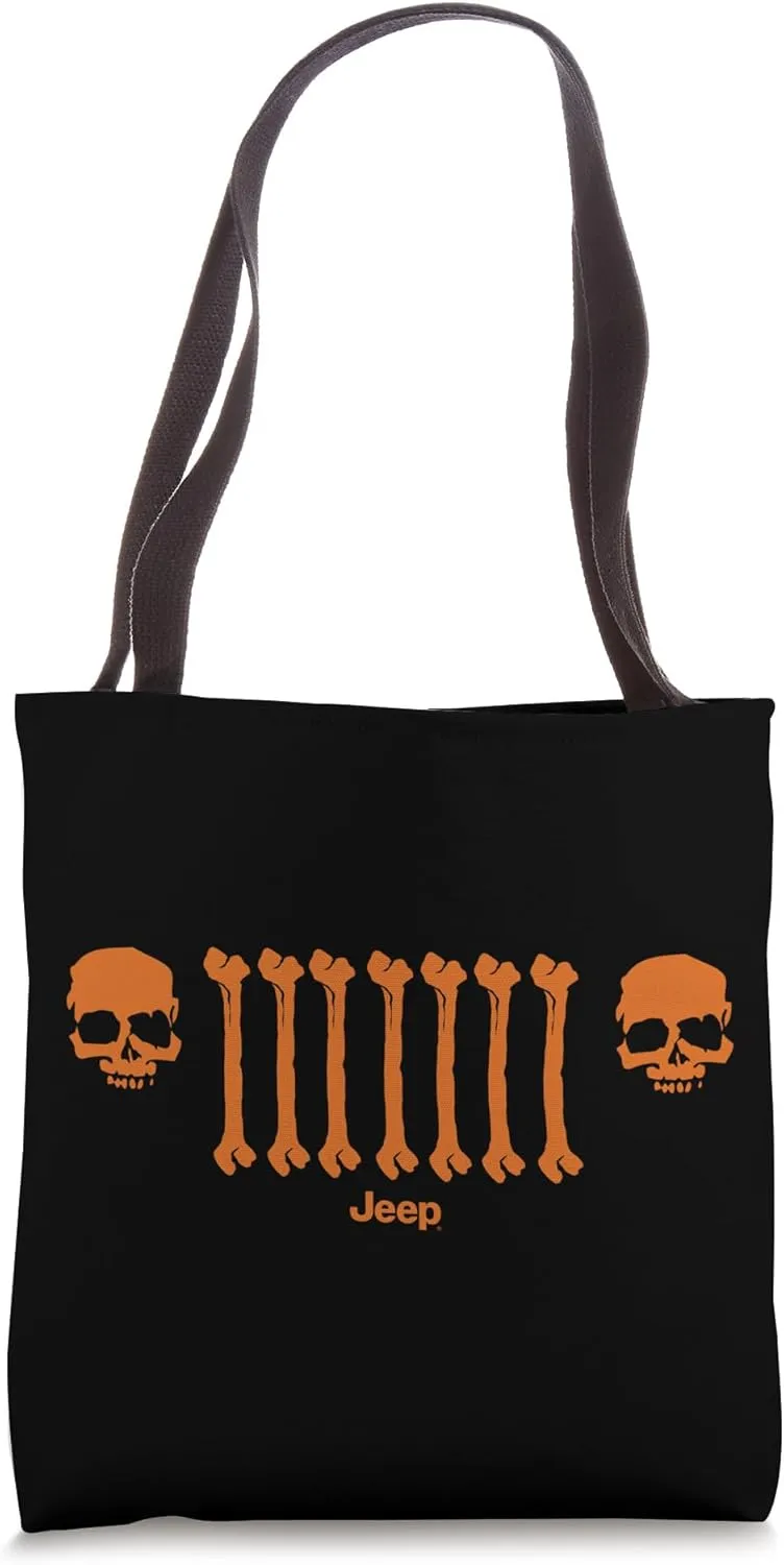 Jeep Bone Grille Orange Tote Bag