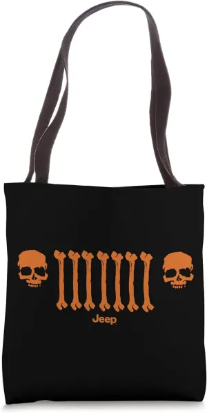 Jeep Bone Grille Orange Tote Bag