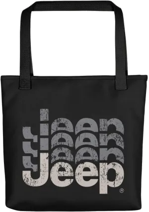 Jeep Repeating Logo Premium Tote Bag