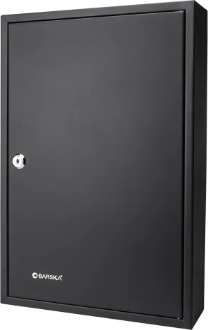 JIM DUNLOP Barska 64 Position Key Lock Box – Steel Key Cabinet with Numbered Hooks, Key Log Sheet, Colored Tags, Index Chart, Labeled Shelves