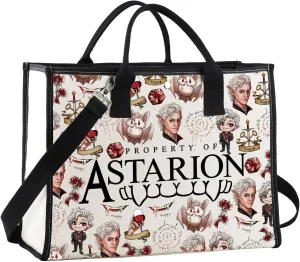 JNIAP BG3 Astarion Makeup Bag BG3 Astarion Gifts Astarion High Elf Gifts Property of Astarion Zipper Pouch BG3 Astarion Merch (of Astarion Tote)