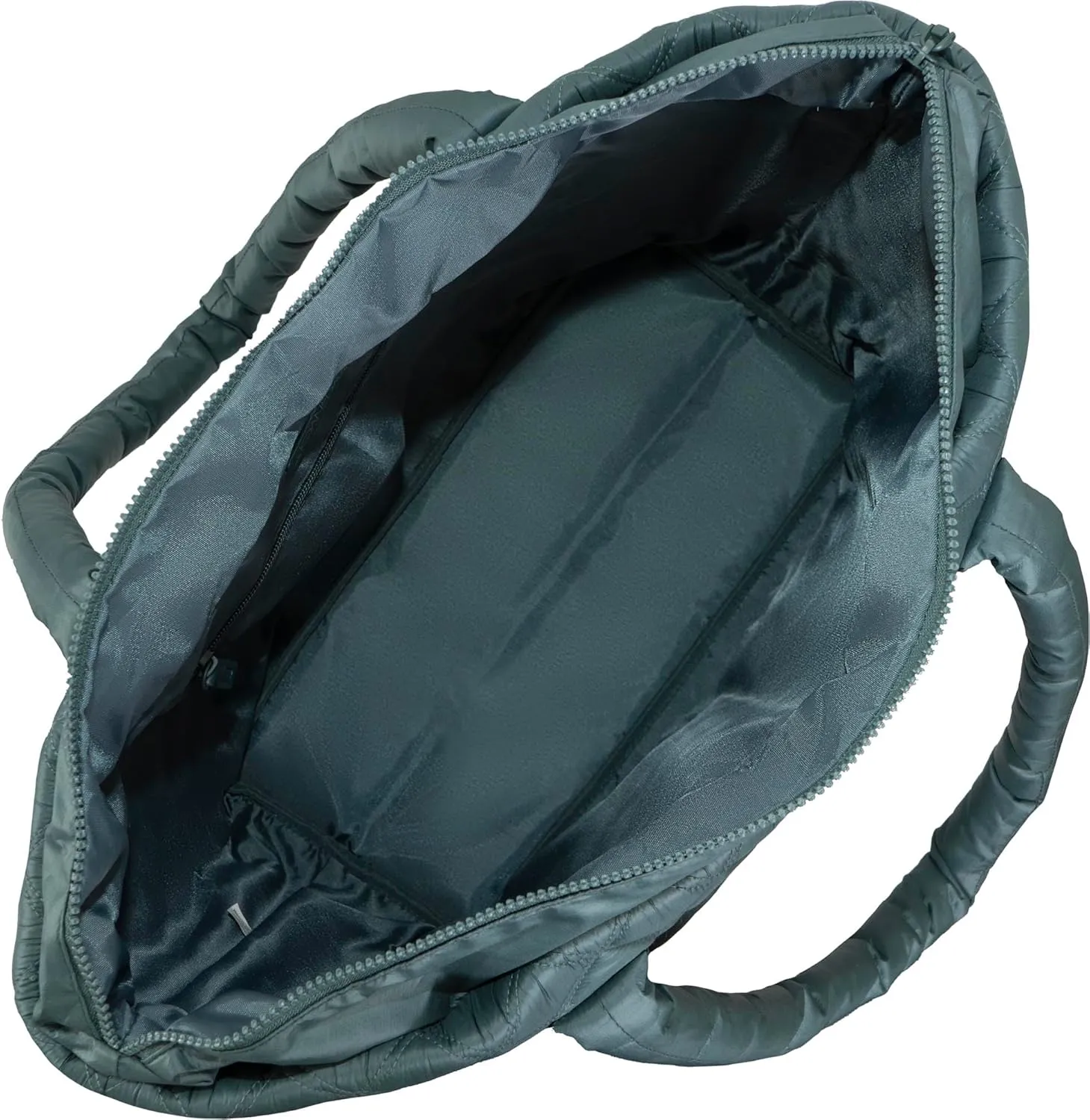 Joan & David 21 Inch Diamond Quilted Puffer Nylon Travel Workbook Tote (Spruce)