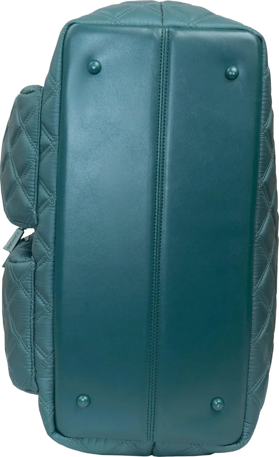 Joan & David 21 Inch Diamond Quilted Puffer Nylon Travel Workbook Tote (Spruce)