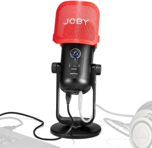 JOBY Wavo POD USB Condenser PC Microphone for Streaming, Podcasting, Mute and Gain Controls, Live Monitoring, Plug & Play for PC and Mac, ASMR Microphone, Condenser Microphones