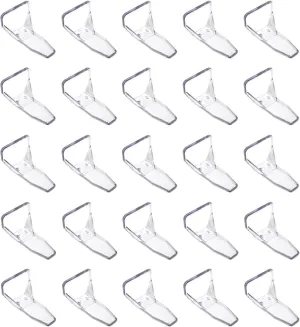JSP Manufacturing Clear Plastic Alpine 25 Piece Mini Snow Guards with Mounting Hardware for Adhesive or Mechanically Fasten on Metal Roofs (Snow Guards Only - No Mounting Hardware)