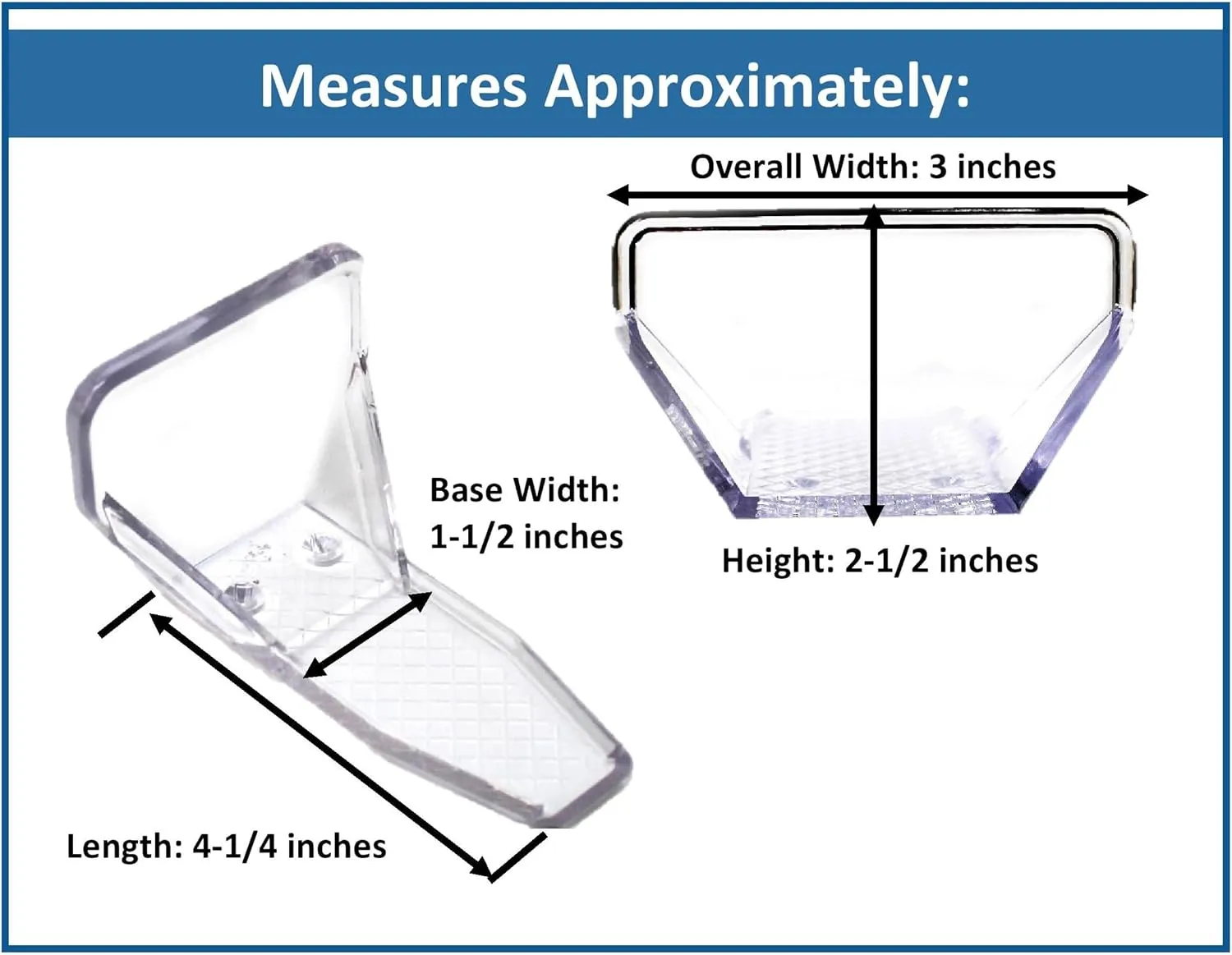 JSP Manufacturing Clear Plastic Alpine 25 Piece Mini Snow Guards with Mounting Hardware for Adhesive or Mechanically Fasten on Metal Roofs (Snow Guards Only - No Mounting Hardware)