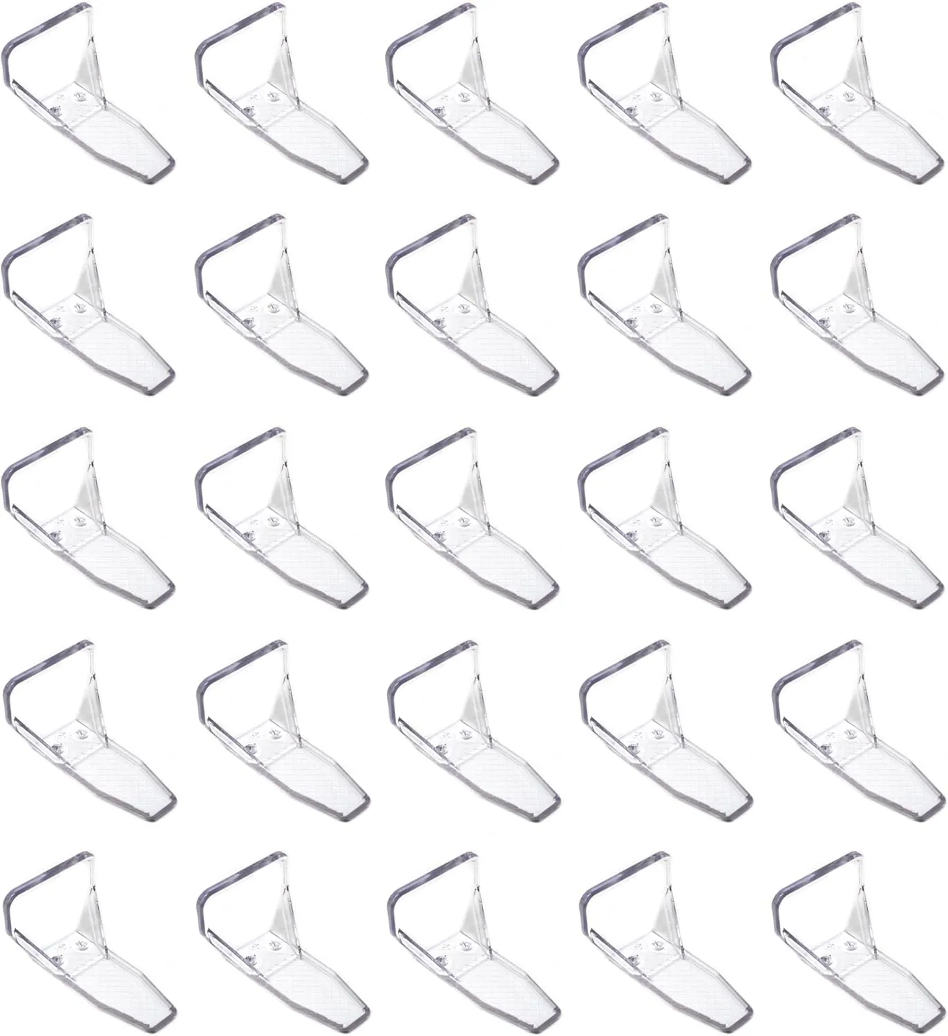 JSP Manufacturing Clear Plastic Alpine 25 Piece Mini Snow Guards with Mounting Hardware for Adhesive or Mechanically Fasten on Metal Roofs (Snow Guards Only - No Mounting Hardware)