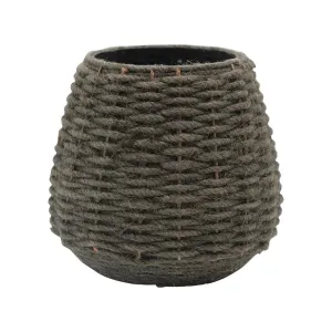 Jute & Glass Votive Holder Set