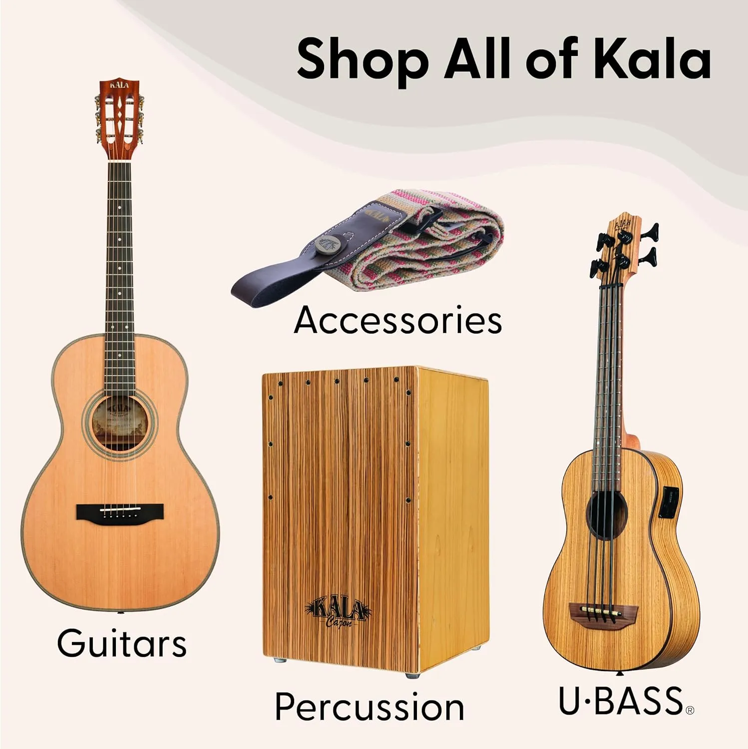 Kala Brand Music Co. The Waterman Sea Glass Collection, 4-String Ukulele, Right, Frosted Glass, Soprano (KA-WMT-CL-S)