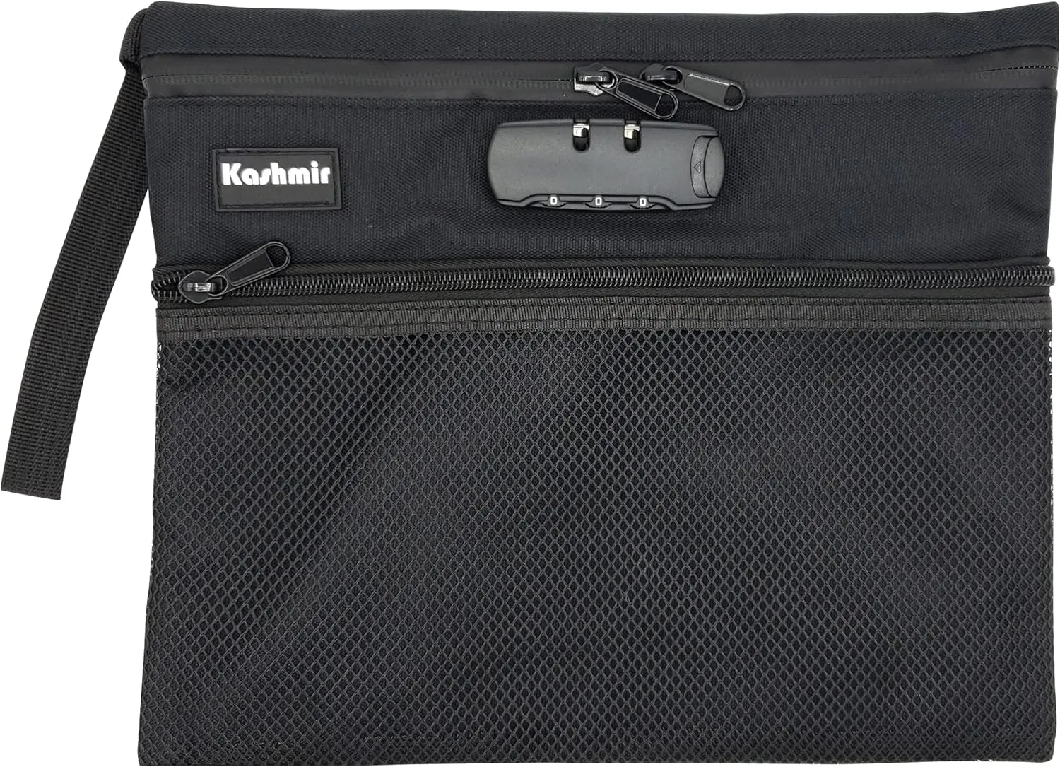 Kashmir Travel Bag 11" Large Money Bag with Combination Lock Water Resistant Bag Pouch for Storage - (1 Slim bag)