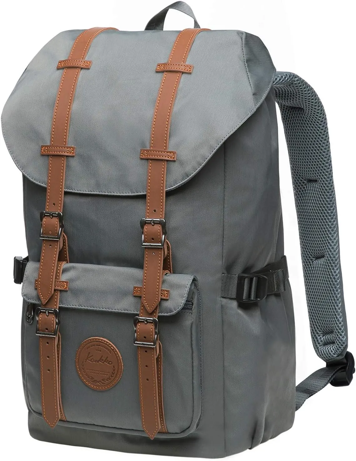 KAUKKO Laptop Outdoor Backpack, Traveling Rucksack Fits 15.6 Inch Laptop(5-11-GREY)
