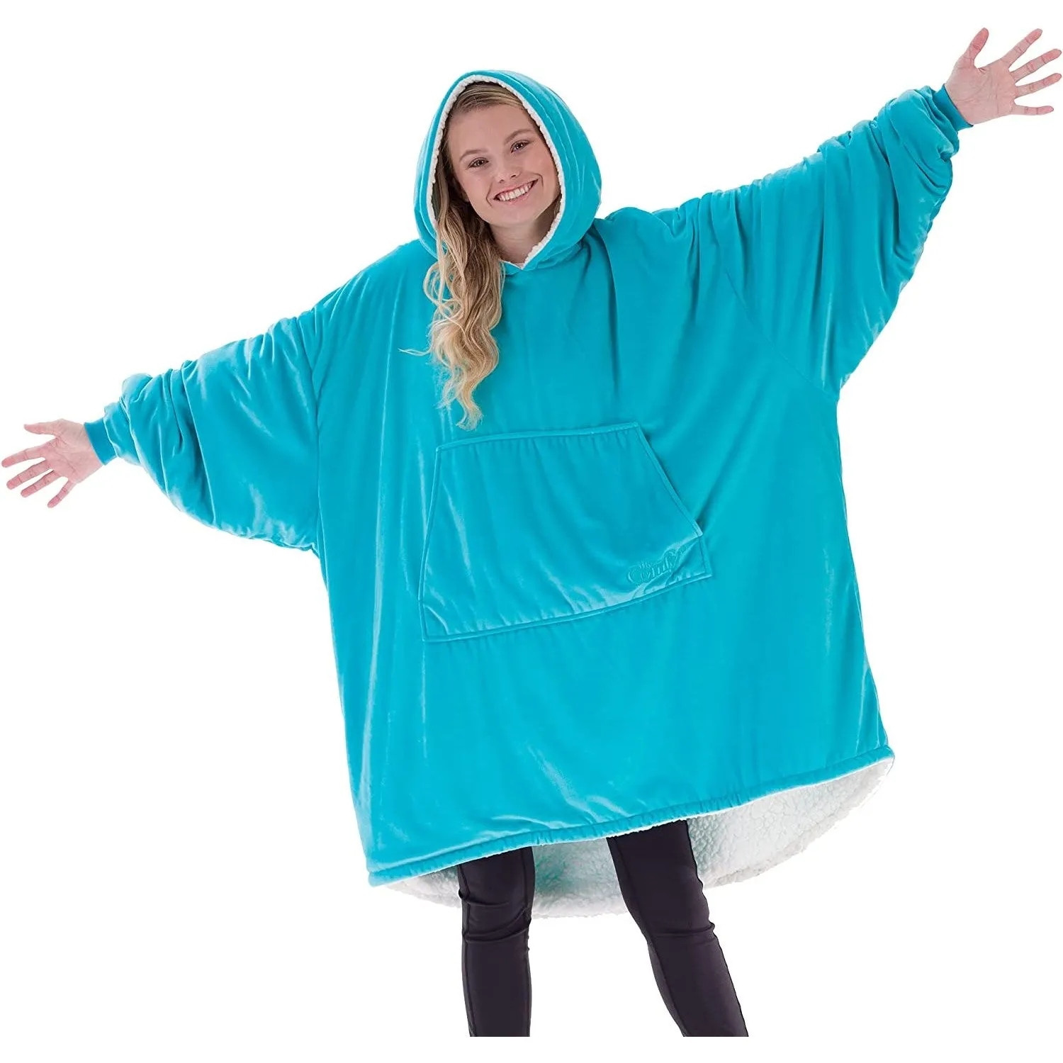 Keep yourself warm and cozy with this giant oversized wearable blanket