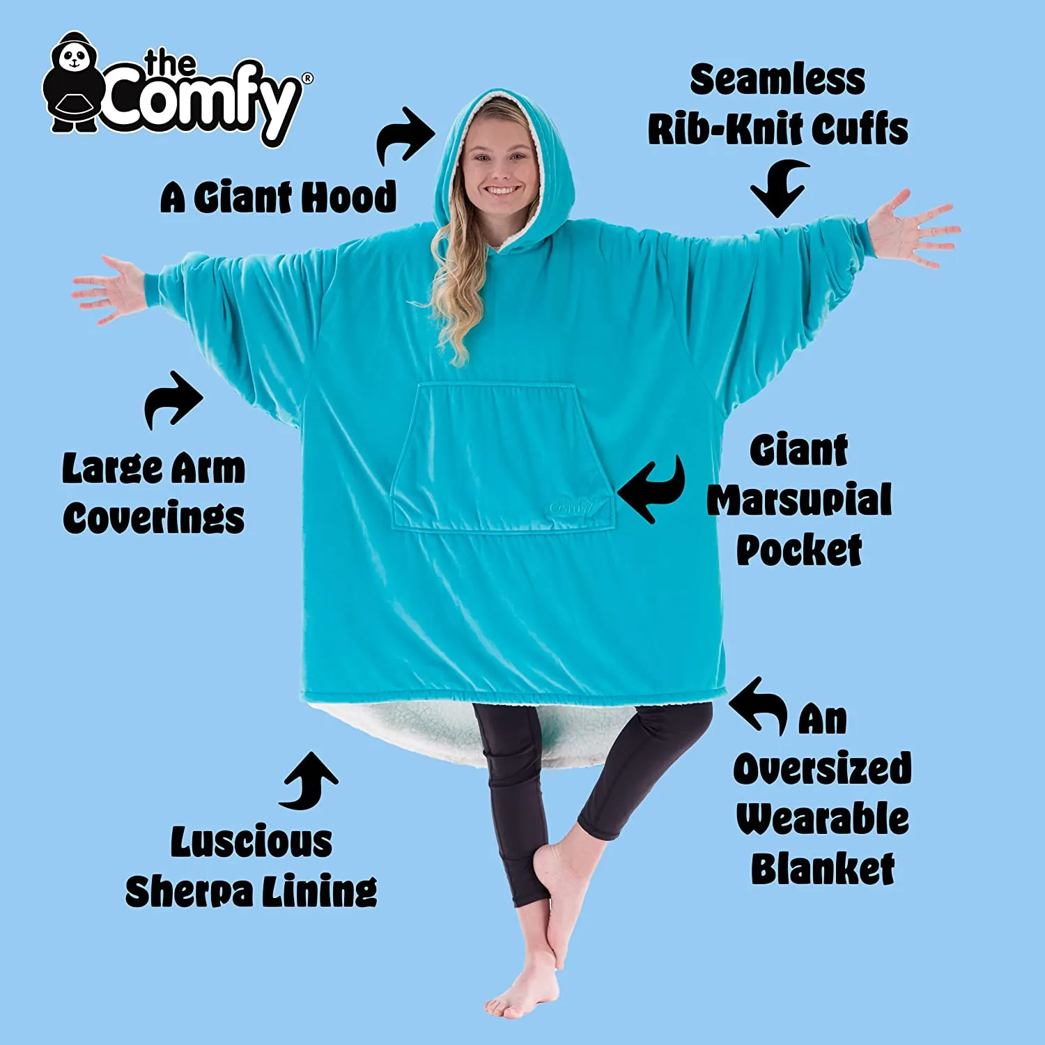 Keep yourself warm and cozy with this giant oversized wearable blanket
