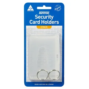 Kevron Security Card Holder Clear 2's Pack