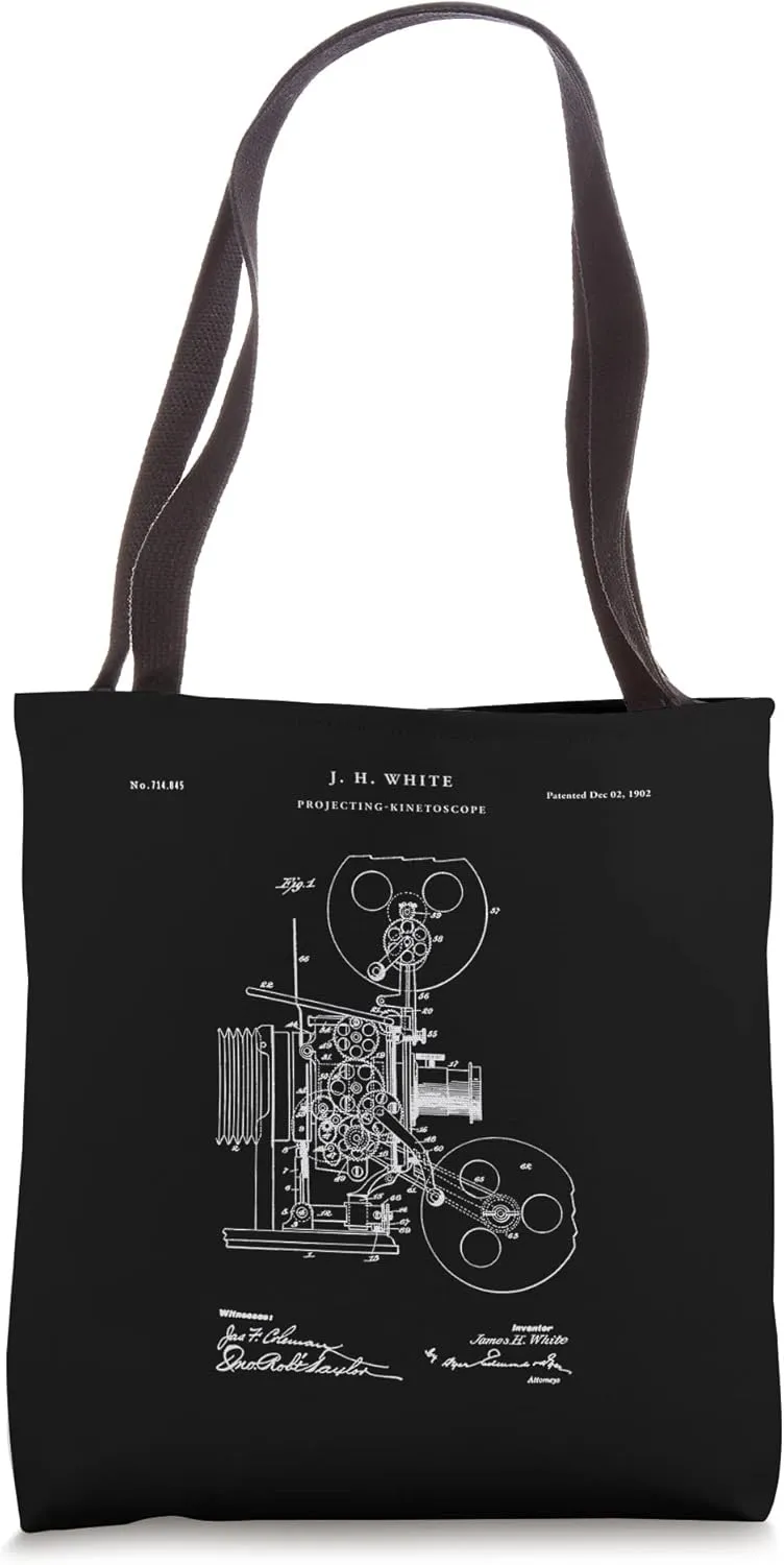 Kinetoscope Patent - Movie Tote Bag