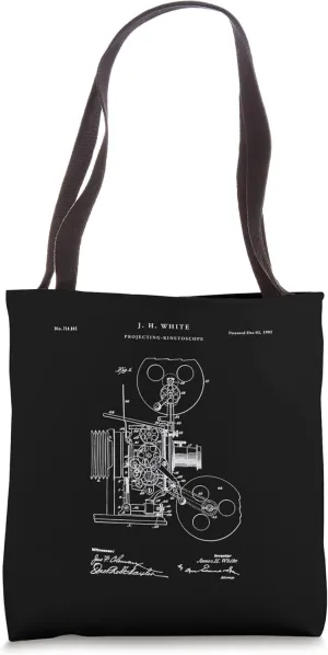 Kinetoscope Patent - Movie Tote Bag