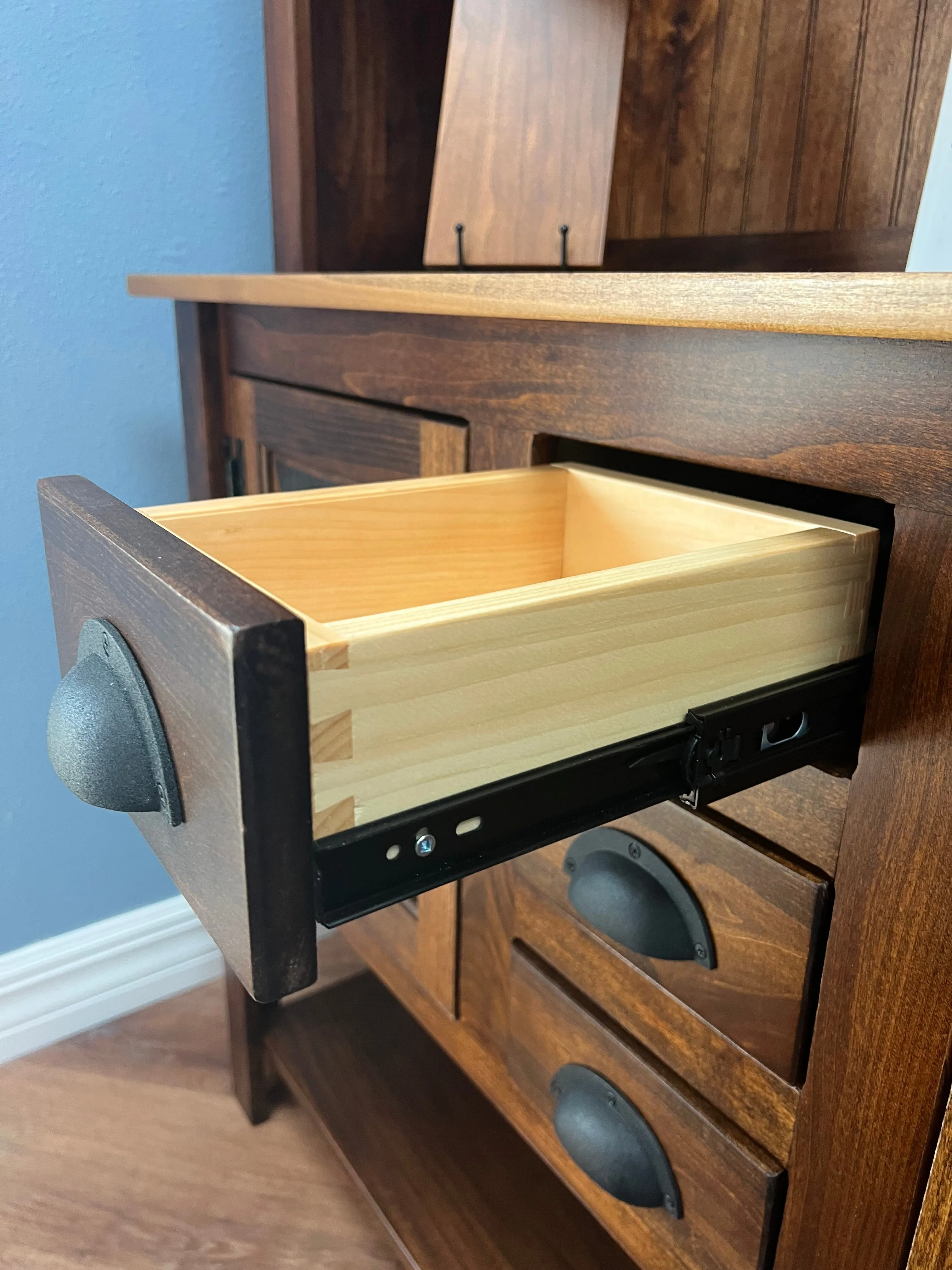 Kingston - Amish Open Shelf Sideboard Hutch
