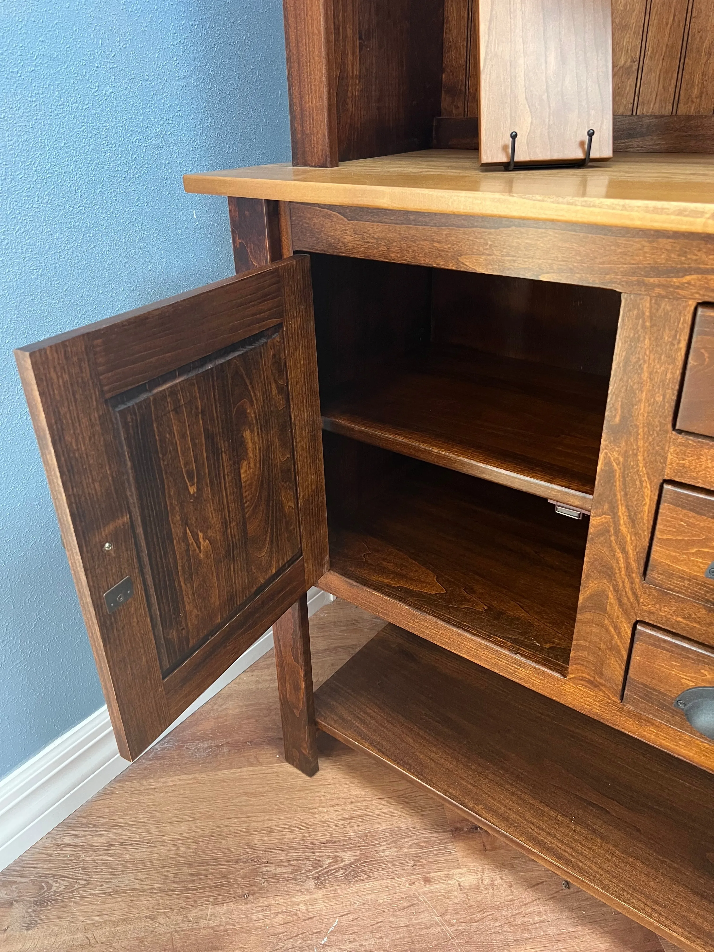 Kingston - Amish Open Shelf Sideboard Hutch