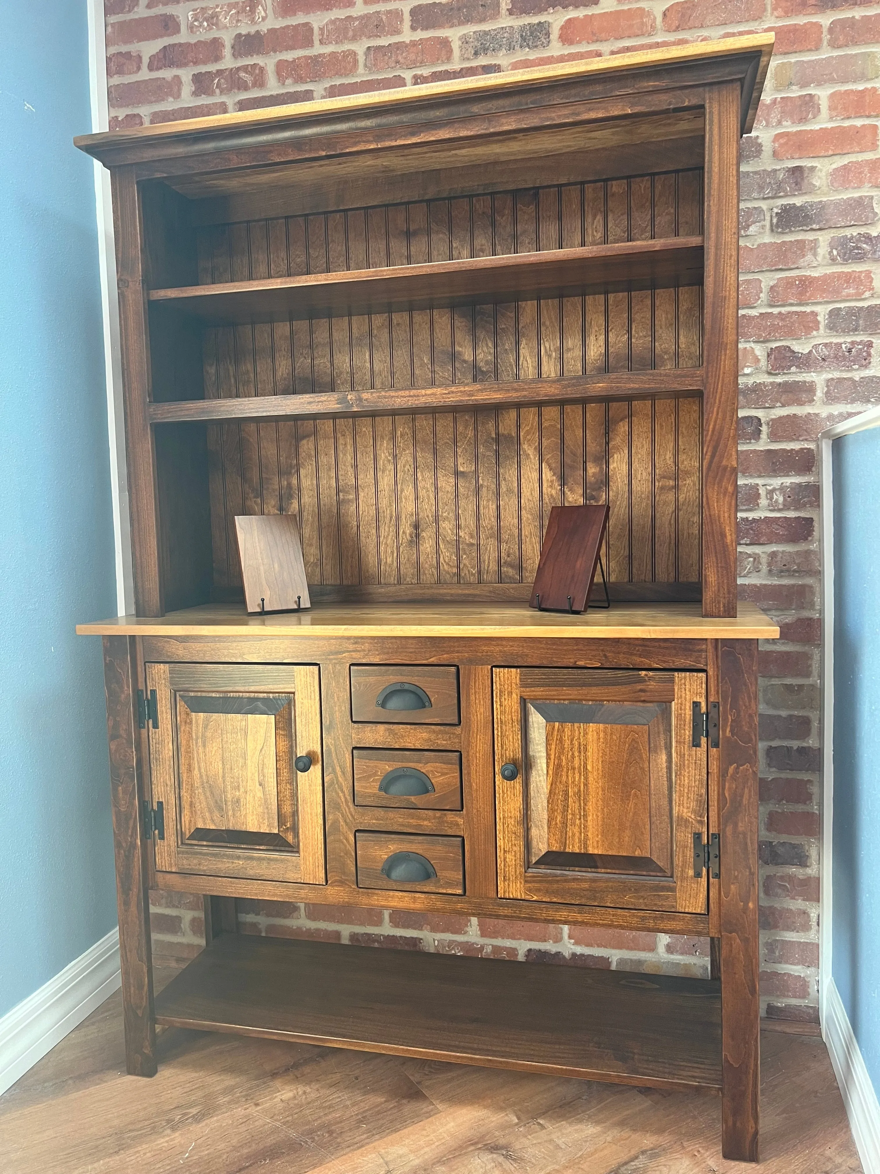 Kingston - Amish Open Shelf Sideboard Hutch