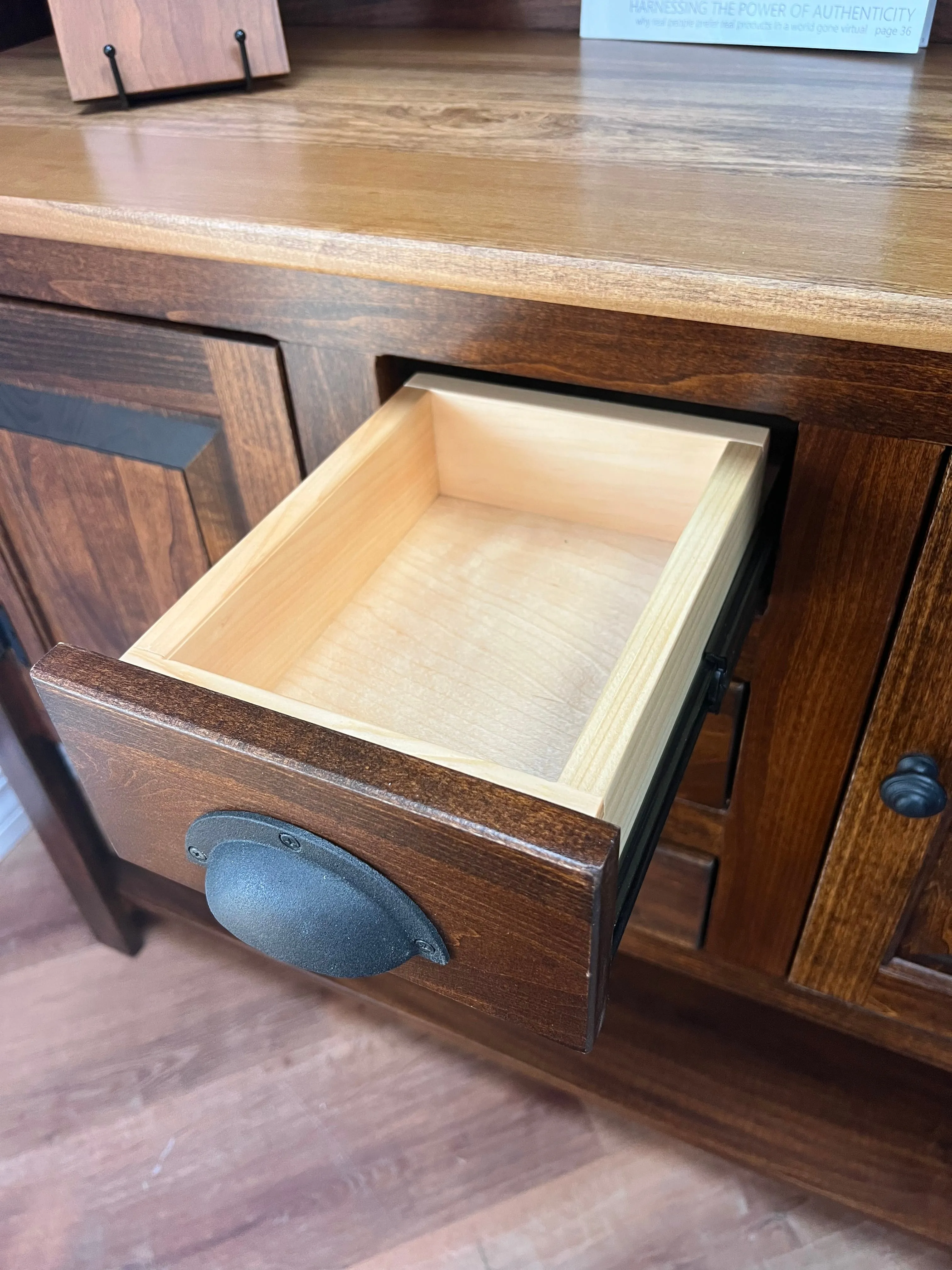 Kingston - Amish Open Shelf Sideboard Hutch