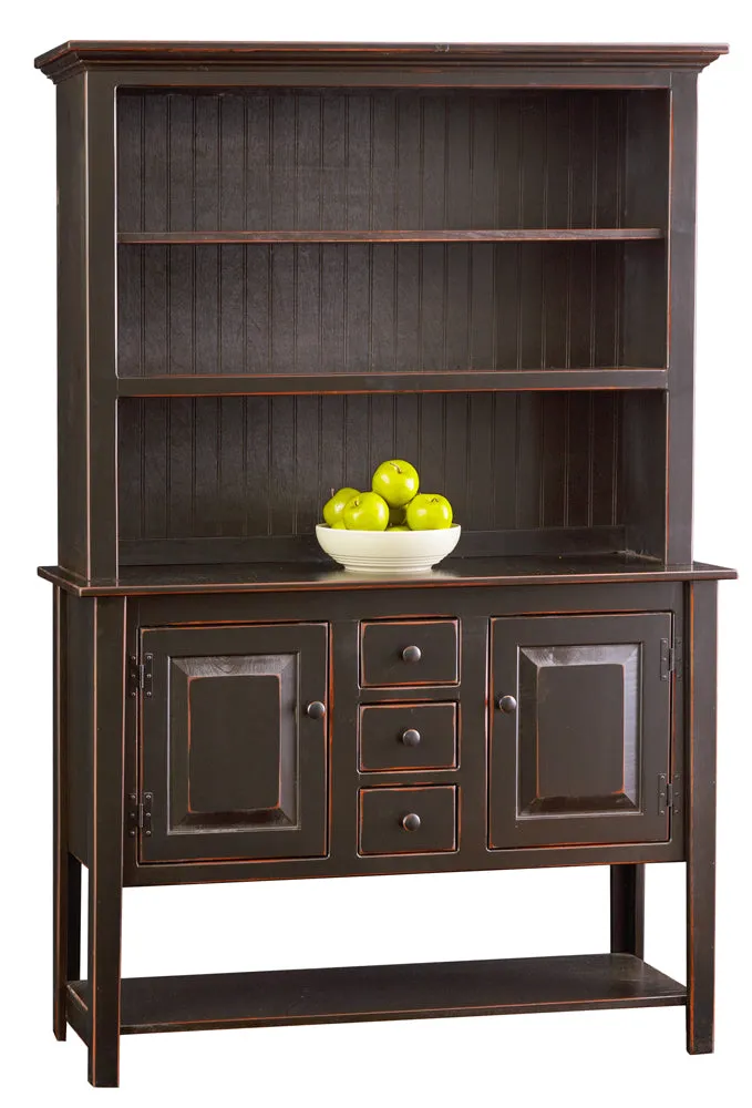Kingston - Amish Open Shelf Sideboard Hutch