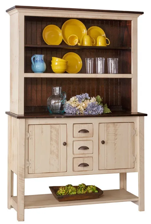 Kingston - Amish Open Shelf Sideboard Hutch
