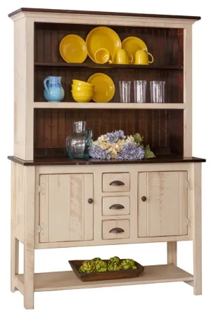 Kingston - Amish Open Shelf Sideboard Hutch