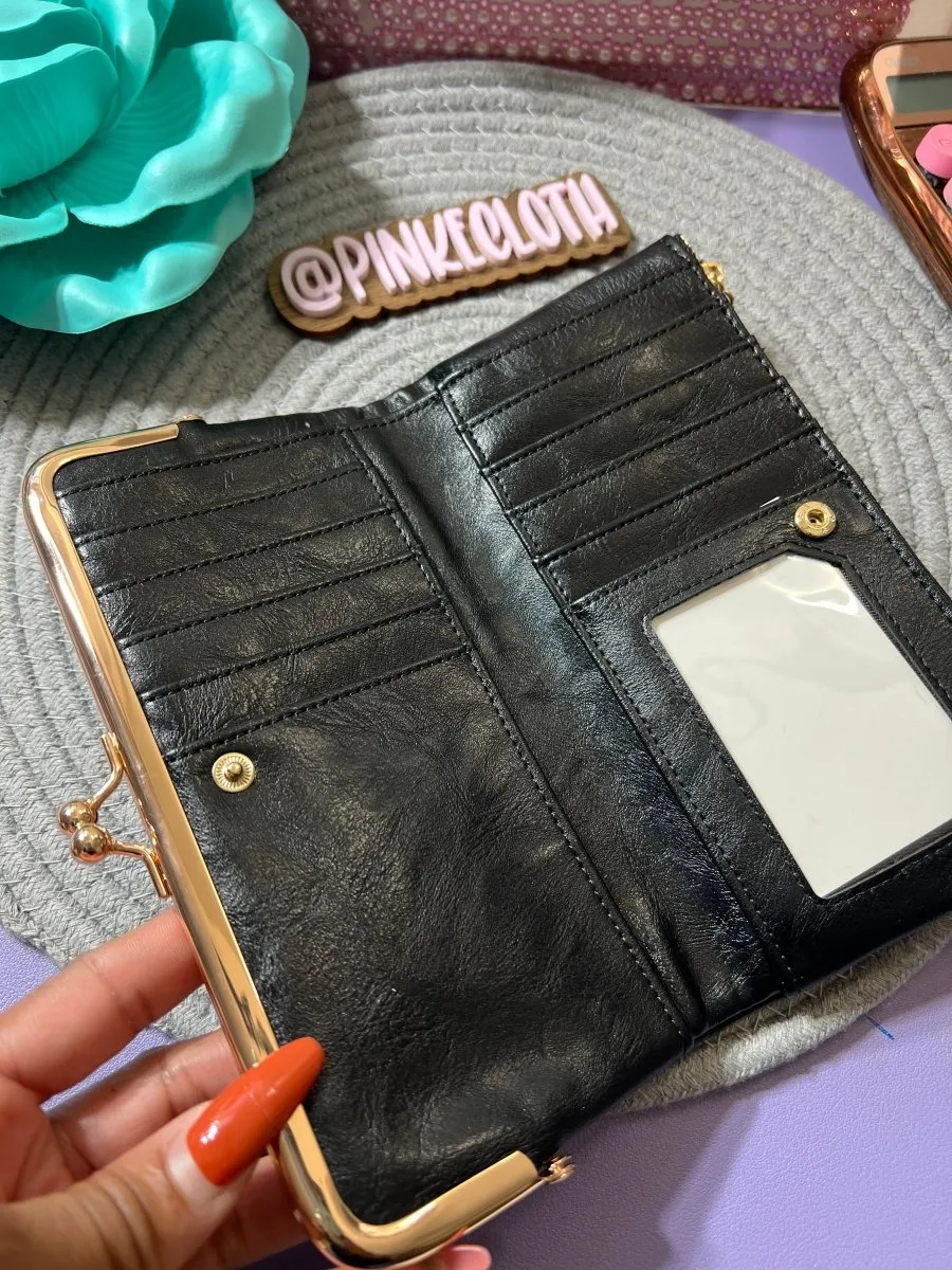 Kisslock Dual Budget wallet with Cash Envelope Dividers