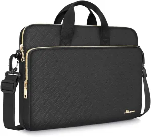 KIZUNA Laptop Sleeve Case 17 Inch Computer Shoulder Bag for for LG gram 17/17.3" MSI 17/Dell G7/17 Lenovo IdeaPad 3i Gen7/17.3" HP ProBook 470/Lenovo Ideapad 700,Black